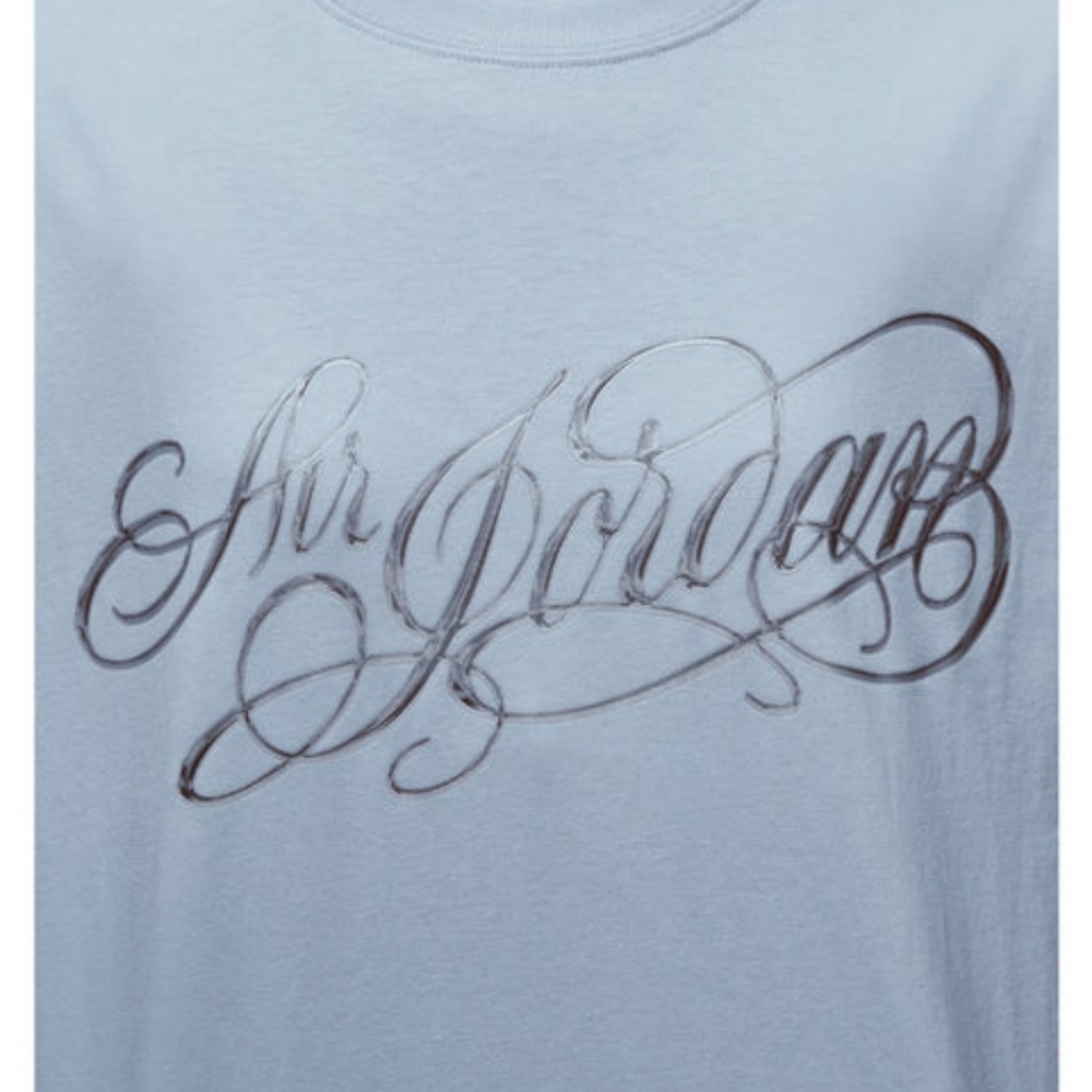 Jordan Women's Sky Blue Tee with Silver Logo - SAMPLE - Picture 3 of 5